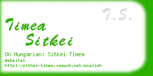 timea sitkei business card