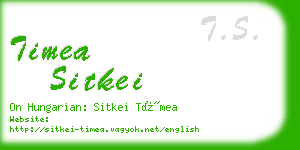 timea sitkei business card